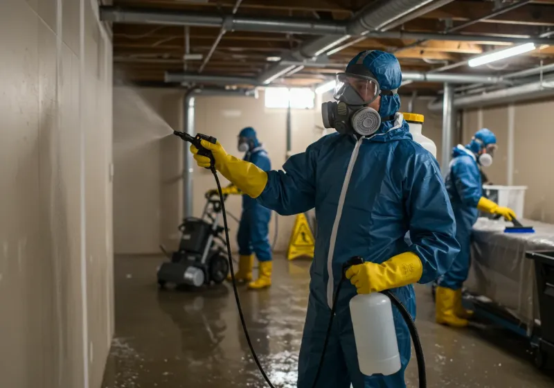 Basement Sanitization and Antimicrobial Treatment process in Clymer, PA