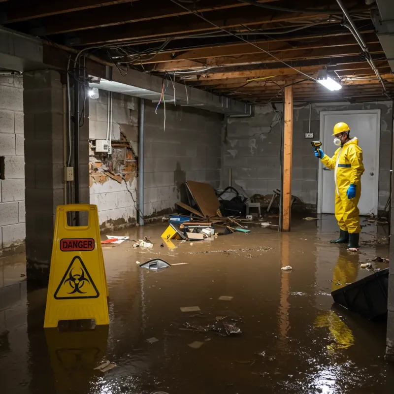 Flooded Basement Electrical Hazard in Clymer, PA Property